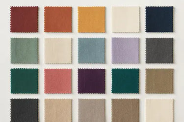 Seasonal color palette swatches