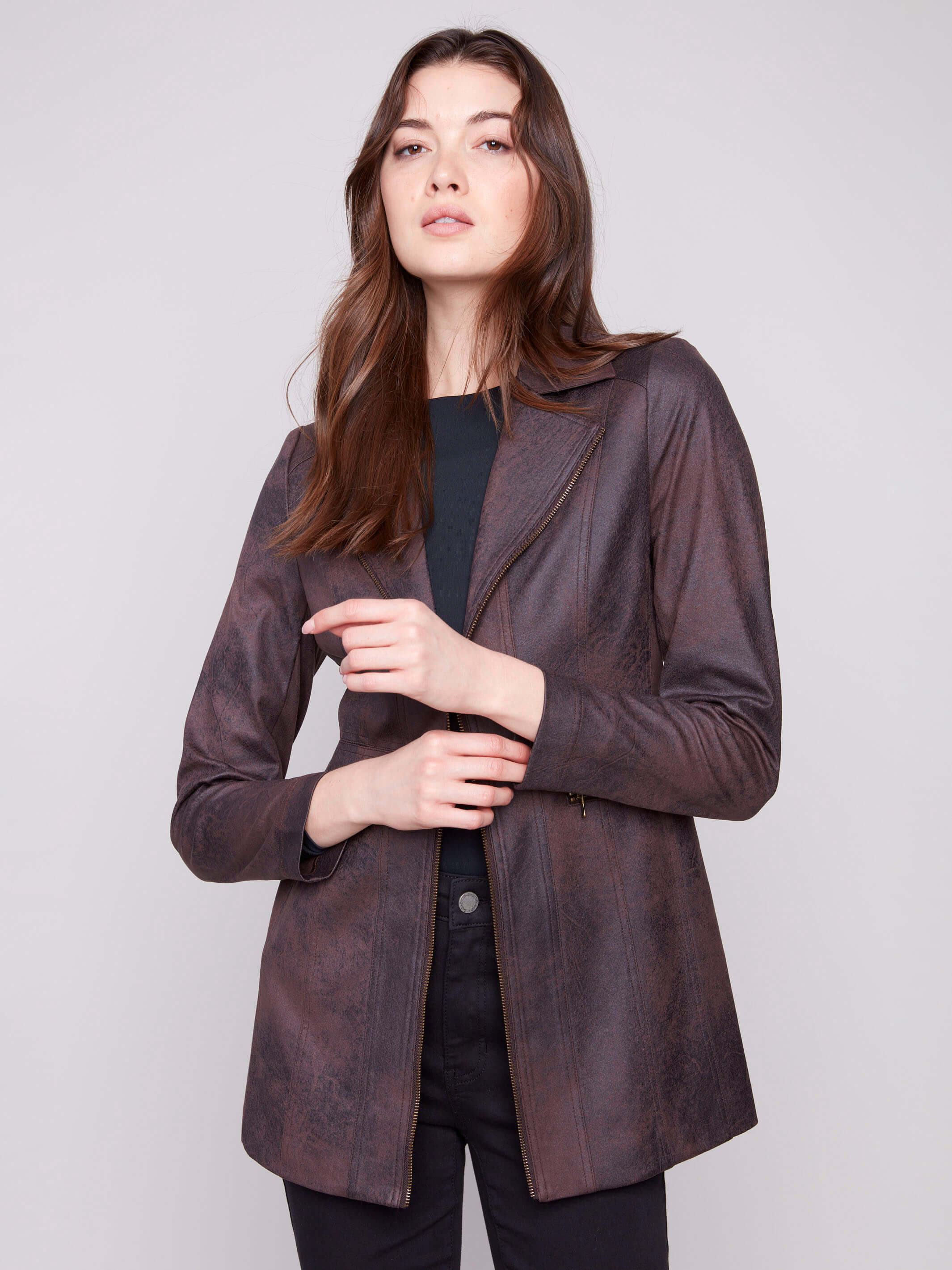 Faux Leather Suede Faux Leather Blazers, Pants, More