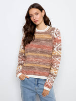 This sweater features a crew neckline, showcasing its stylish and comfortable design. Perfect for everyday wear by Charlie B.