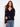 Chic navy long-sleeve sweater with notched neckline and cozy drop shoulders for an effortlessly stylish look by Charlie B.
