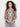 Linen blend blouse with abstract print in Tahiti colors, featuring a sleeveless design and scoop neckline by Charlie B.