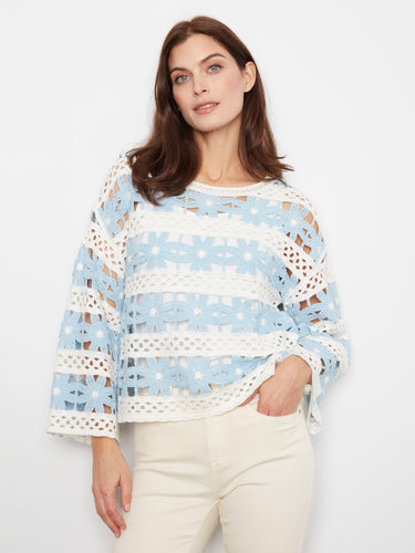 This stylish top features a boat neckline, perfect for a casual yet chic look. Crafted in a soft cotton blend by Charlie B.