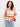 Colorful crochet top with drop shoulders and scalloped hem, adding a playful touch to your wardrobe by Charlie B.