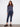 Knit Denim Jogger Pants - Blue Black