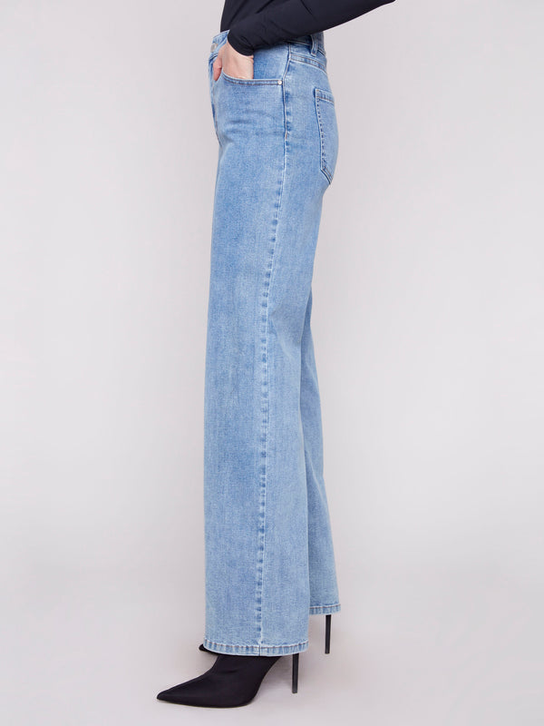 Chloe Wide Leg Jeans - Light Blue