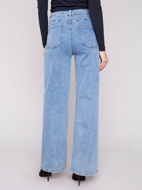Chloe Wide Leg Jeans - Light Blue