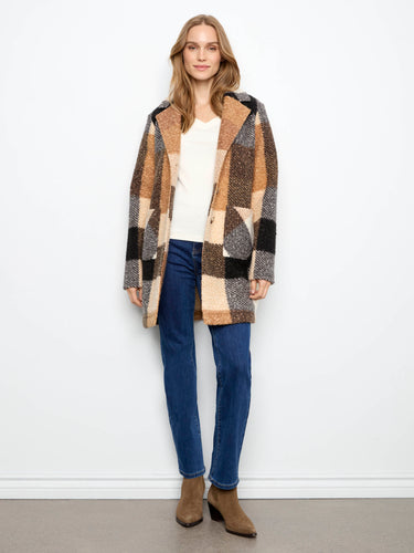 This coat features a stylish button closure, adding a touch of elegance to any outfit. By Charlie B.