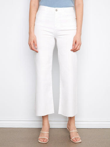 The cropped length of these pants adds a modern touch to your outfit, making them versatile and chic. By Charlie B.