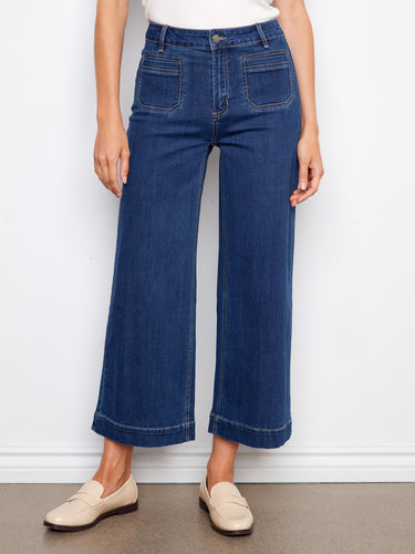 These cropped length jeans offer a chic look, ideal for pairing with your favorite tops and shoes. Effortlessly trendy by Charlie B.