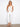 Cropped Twill Jeans With Contrast Scallop Cuff - White
