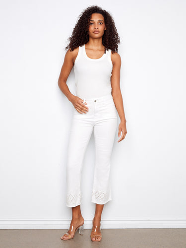 Showcasing a flared fit, these pants offer a stylish silhouette perfect for any occasion. Crafted with precision by Charlie B.
