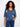 Blue sweater featuring a V-neck design and charming heart patterns, perfect for casual wear by Charlie B.