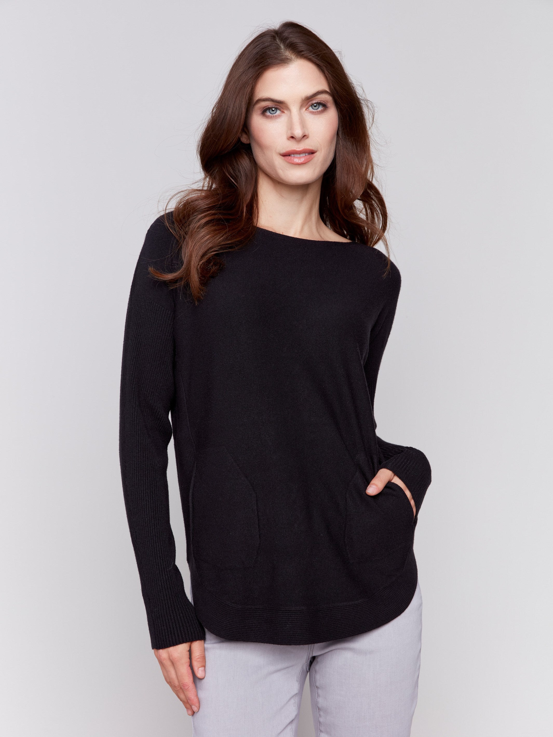Back knot sweater clearance