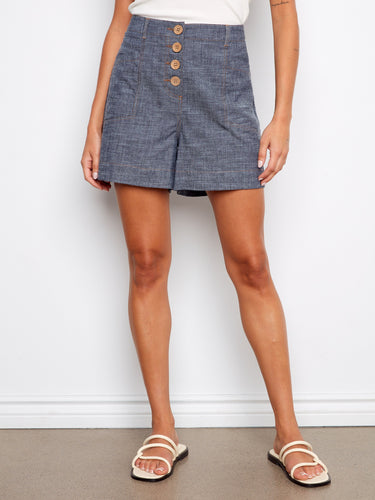 Featuring convenient patch pockets, these shorts combine practicality with elegance for everyday wear by Charlie B.