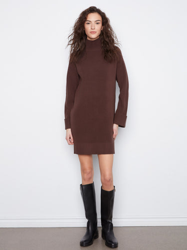 Elegant dress featuring a mock neck, perfect for a chic look by Charlie B.