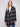 Elegant navy plaid boucle coat with a button front closure for chic style by Charlie B.