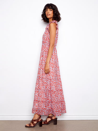 Chic floral dress in a flowing maxi length, ideal for both casual and formal occasions. By Charlie B.