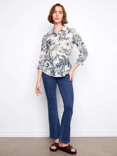 Experience comfort and elegance with this lightweight cotton shirt, ideal for any season. Designed thoughtfully by Charlie B.