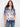 Elegant V-neck blouse with intricate patterns, showcasing its button-up style for a chic look by Charlie B.