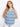 Elegant top with a V-neck, featuring a beautiful blue pattern and sleeveless design for a chic summer look by Charlie B.