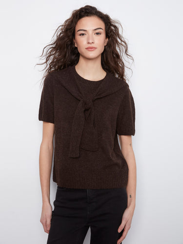 A stylish top featuring a classic crew neckline and soft knit fabric for ultimate comfort by Charlie B.