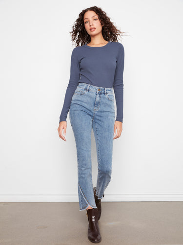 Full-length denim pants that combine fashion and function with their regular rise design for ultimate comfort. By Charlie B.