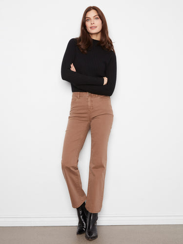 These pants feature a straight leg design, offering a sleek and modern silhouette. Perfect for any occasion. By Charlie B.