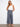 Indigo pants featuring a wide leg fit and button front, crafted from stretch linen for comfort by Charlie B.
