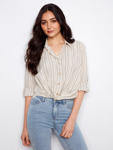 Striped shirt with a classic shirt collar, perfect for casual outings. The soft fabric ensures comfort and style by Charlie B.