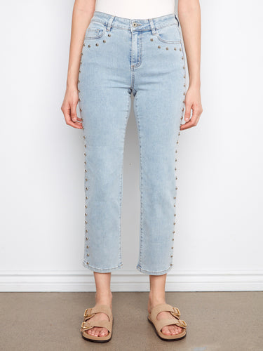 Crafted with a cropped length, these jeans provide a modern twist to classic denim styling. By Charlie B.