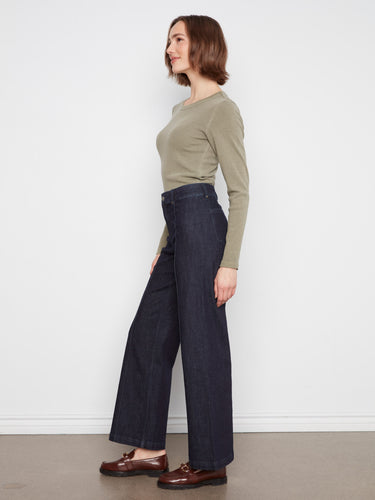 Designed with front seam detail, adding a touch of elegance to these versatile jeans by Charlie B.