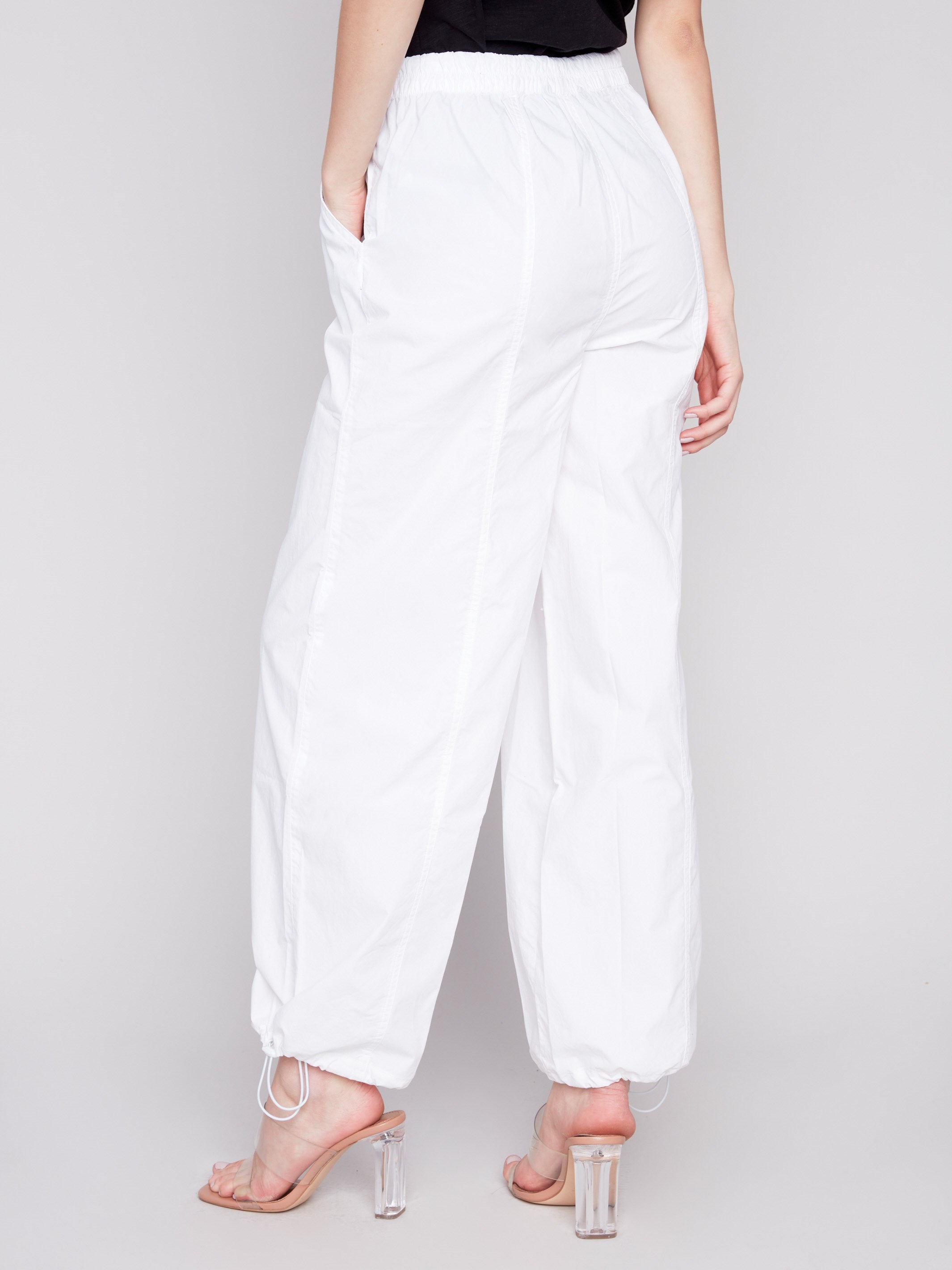 Cotton Parachute Pants - White