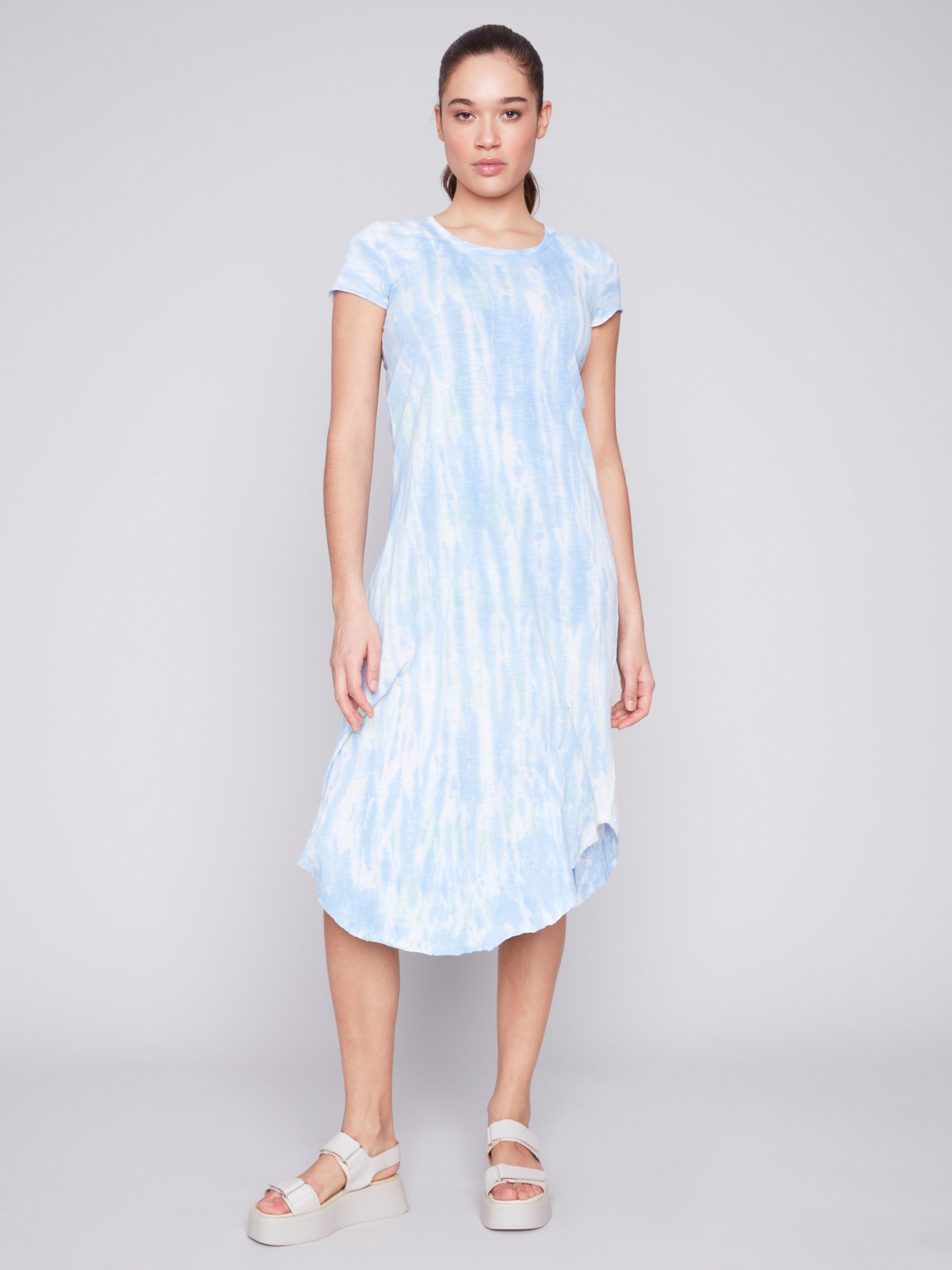 Tie Dye Cotton Slub Dress - Amazon