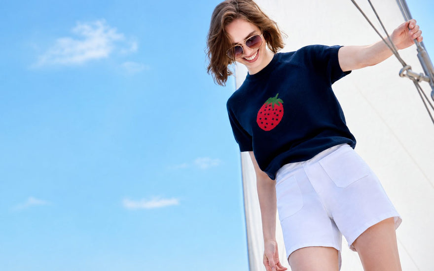 Charlie B white patch pocket twill shorts, an easy denim shorts outfit that women can dress up or keep casual.