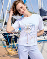 The intricate print design on this comfy t-shirt adds flair to your ensemble, enhancing your look effortlessly by Charlie B.