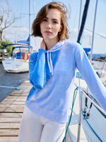 Reverse Print Hoodie Sweater - Cloud