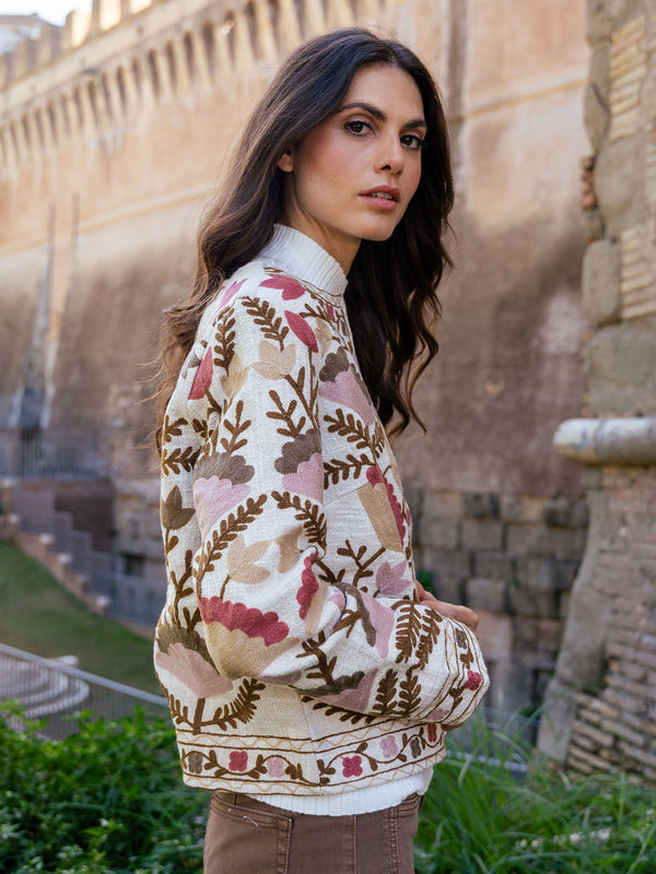 Embroidered Open Front Jacket - Ceremony