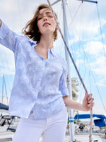 Embroidered Cotton Shirt - Stripes