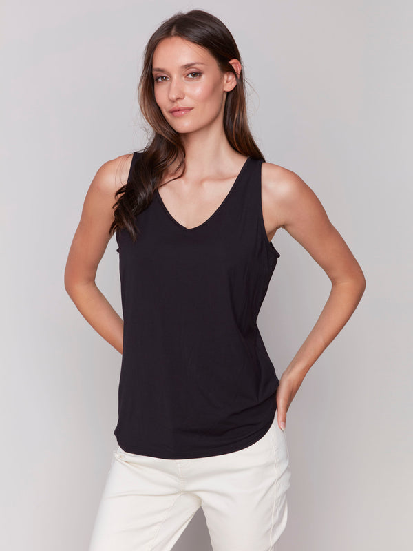 Reversible Bamboo Cami - Black