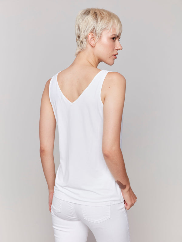 Reversible Bamboo Cami - White