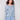 Blue knit top with relaxed fit and ditsy print, perfect for casual wear by Charlie B.