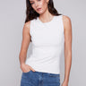 Charlie B Sleeveless Super Stretch Top - Natural - Image 1
