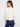 Elegant ecru jersey top made of 100% cotton, showcasing a refined crew neckline by Charlie B.