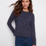 Moonlight jersey top crafted from 100% cotton, showcasing detailed embroidery for a refined look by Charlie B.