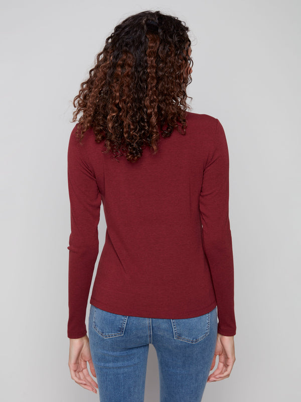 Fine ribbed texture gives this cabernet top a chic and modern appeal by Charlie B.