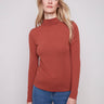 Sepia top featuring a slim fit design, perfect for layering under jackets or wearing alone by Charlie B.
