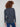 V-neck charcoal top in soft vintage-wash fabric, adorned with charming bead details by Charlie B.