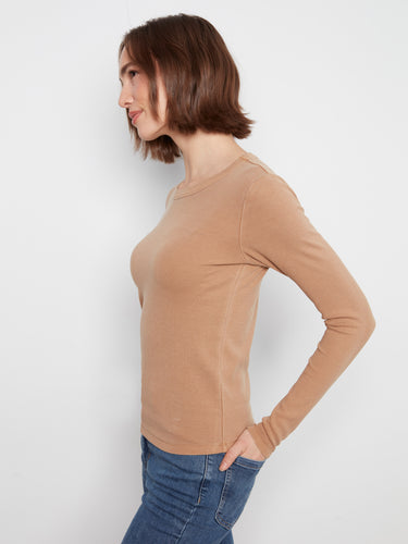 Versatile ribbed texture top in a slim fit silhouette, ideal for casual or dressy occasions alike. By Charlie B.