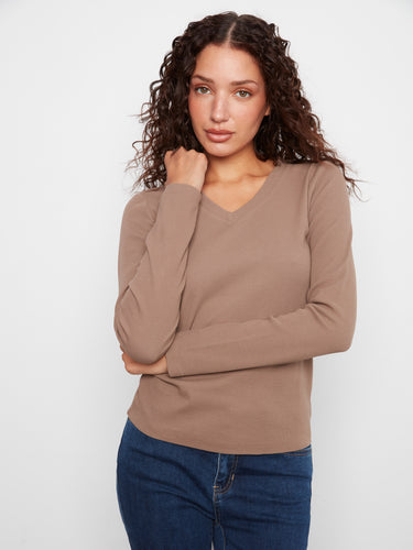 Made from a stretch cotton-tencel blend, this slim-fit top ensures both style and comfort by Charlie B.