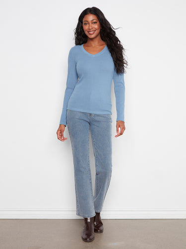 Enjoy the long sleeves that offer warmth and style, crafted from a soft ribbed fabric to enhance your wardrobe by Charlie B.
